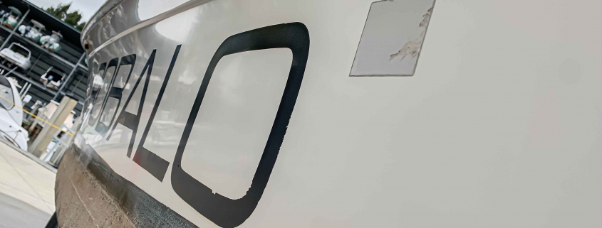Boat restoration, wet sanding, poslish, waxing